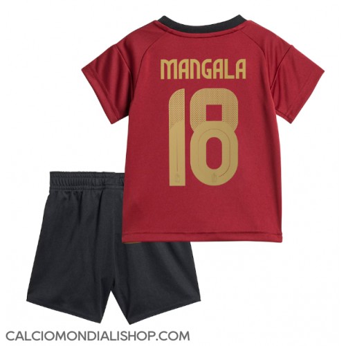 Maglie da calcio Belgio Orel Mangala #18 Prima Maglia Bambino Europei 2024 Manica Corta (+ Pantaloni corti)